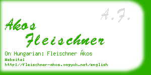 akos fleischner business card
